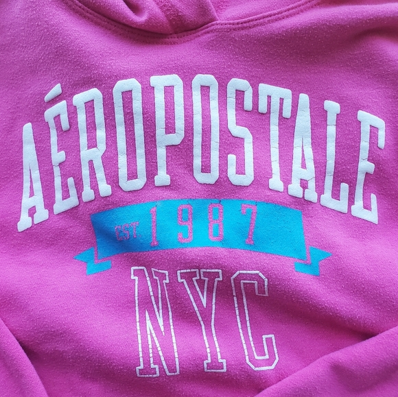 Aeropostale Pink Logo Sweatshirt Hoodie - Picture 2 of 2